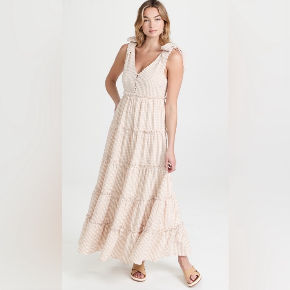 English Factory Gingham Maxi Dress